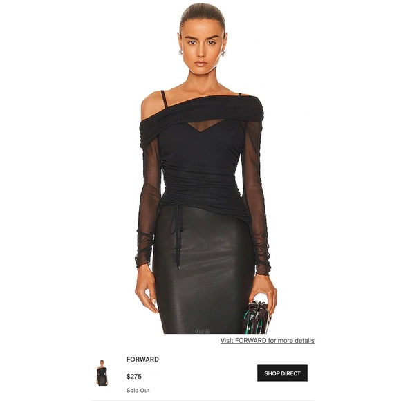 Jonathan Simkhai Nia Long-Sleeve Mesh Top XL - Picture 8 of 9